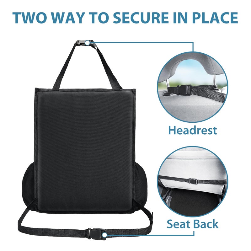 Elantrip Car Front Seat Organizer, Back Seat Storage with Adjustable Straps Truck Seat Organizers for Delivery Drive, Office File, Passenger Seat - Image 5